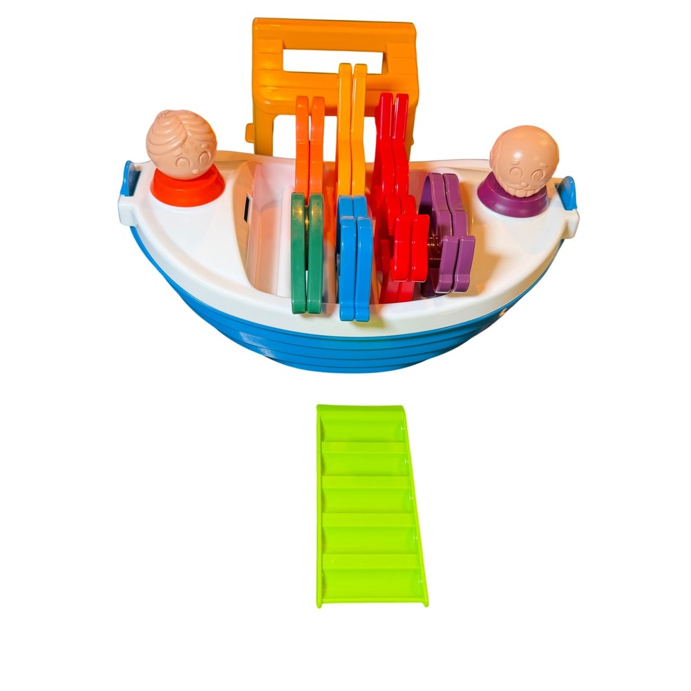 Vintage Tupperware TupperToys Noahs Ark Boat Playset Animals & People Incomplete